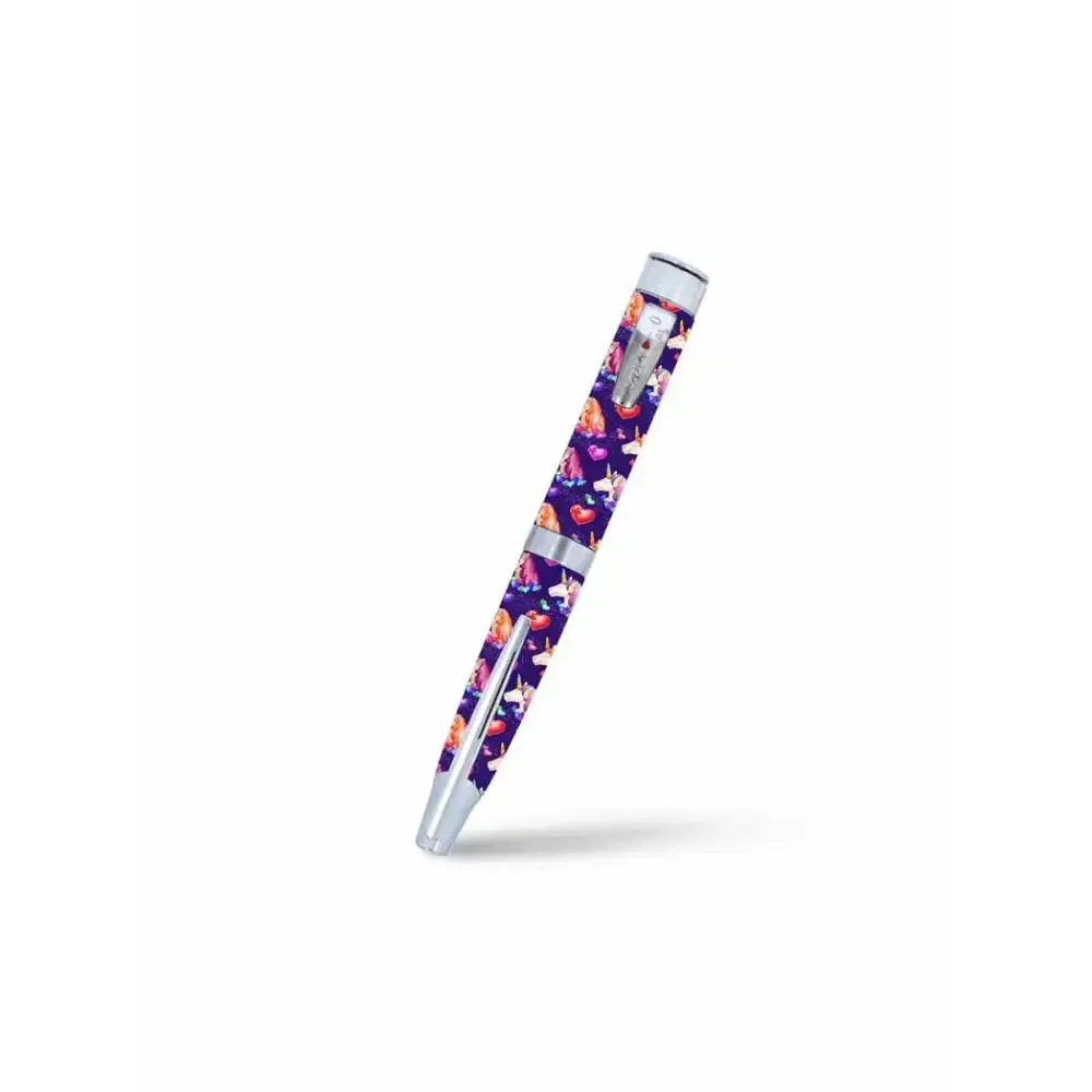 HumaPen Luxura Lilly insulin pen with kids series decorative stickers in summer vibes theme.