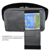 Grey horizontal infusion pump bag with adjustable waist belt and clear display window for therapy pumps