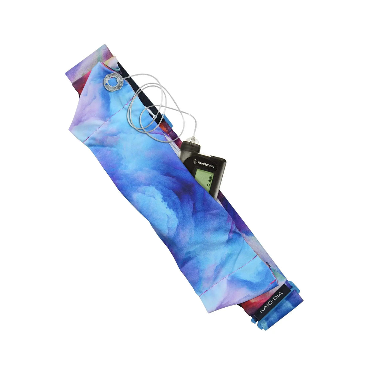 Printed insulin pump belt rainbow cloud pocket adjustable belt for insulin pump device storage
