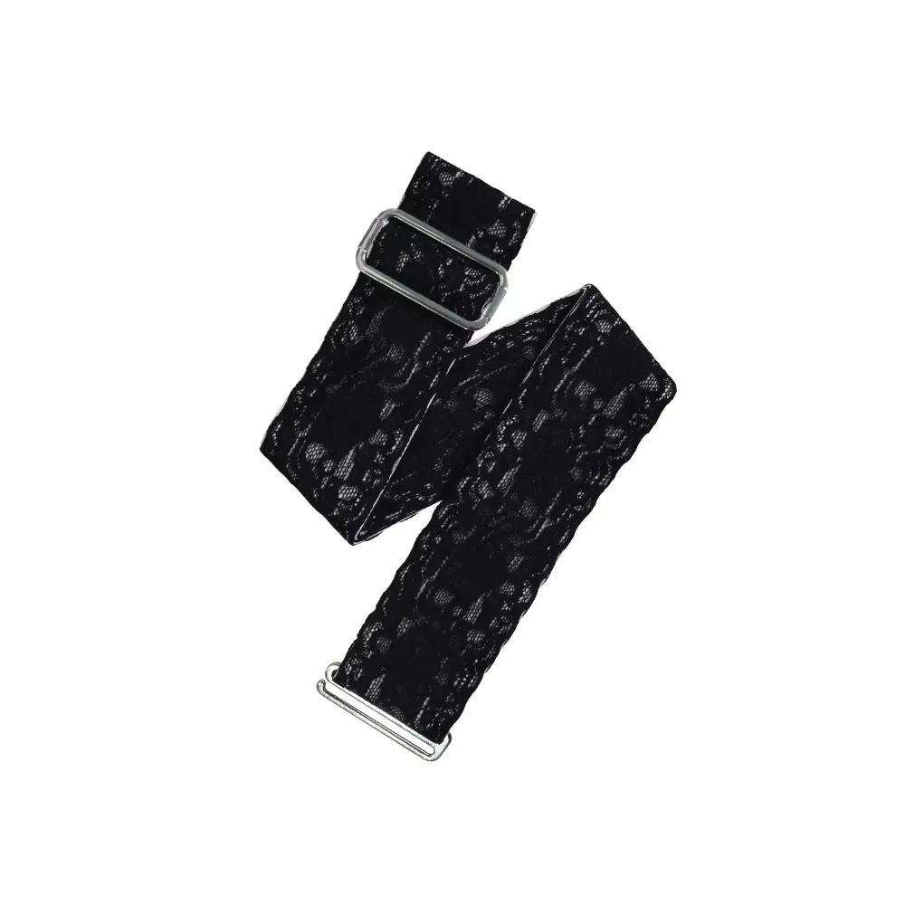 Insulin pump belt in lace with adjustable G-hook and elegant design.