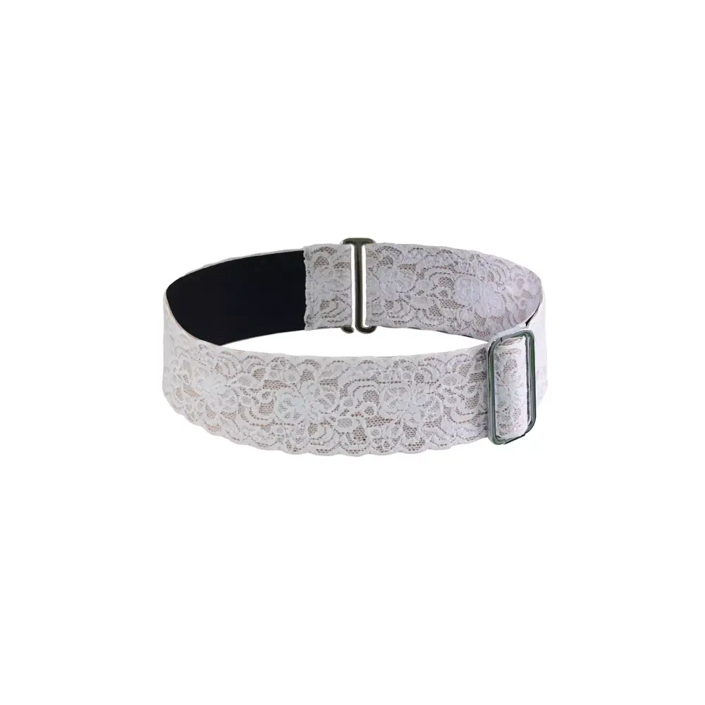 Insulin pump belt in lace with adjustable design for comfort and style.