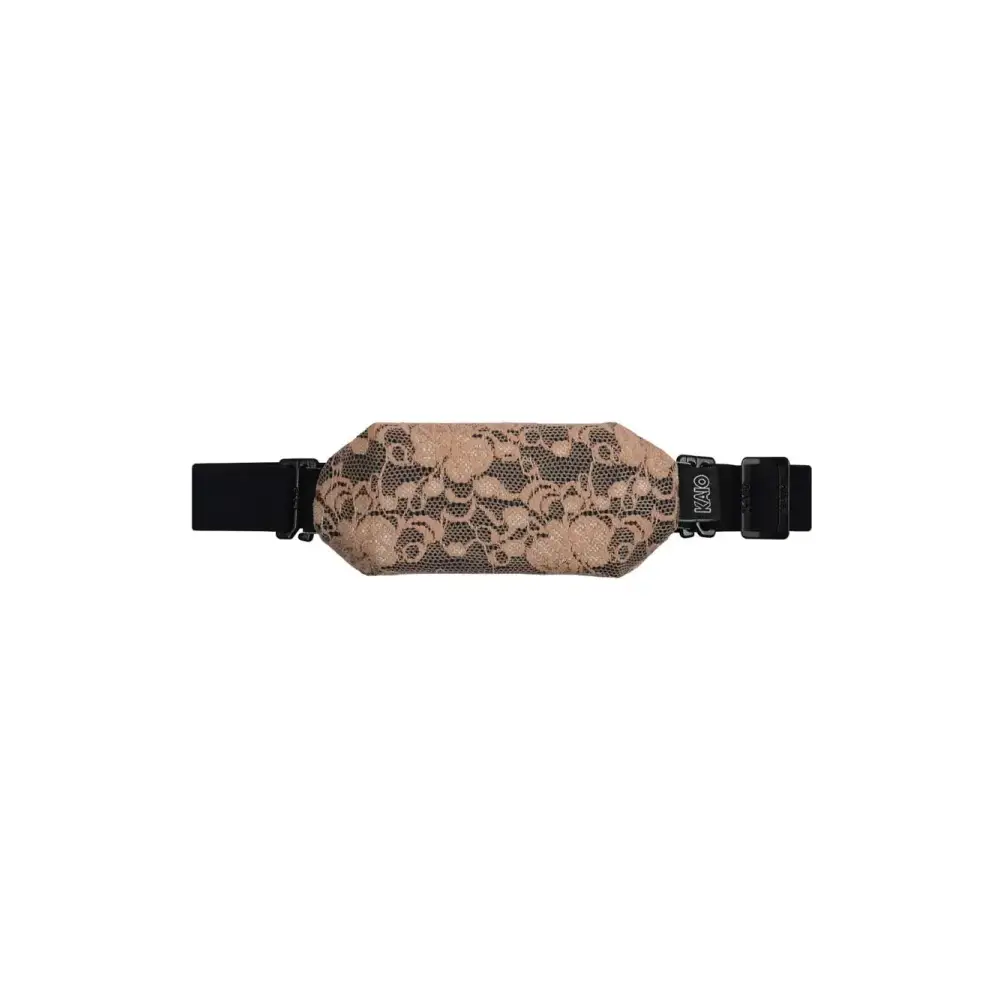 Lace insulin pump pouch with sophisticated design for secure device management.