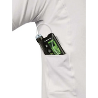 Insulin pump t-shirt with side pocket for Medtronic pump, white color.