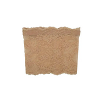 Beige lace garter designed to securely hold an insulin pump or mobile phone, made with soft elastic stretch lace for comfortable leg wear.