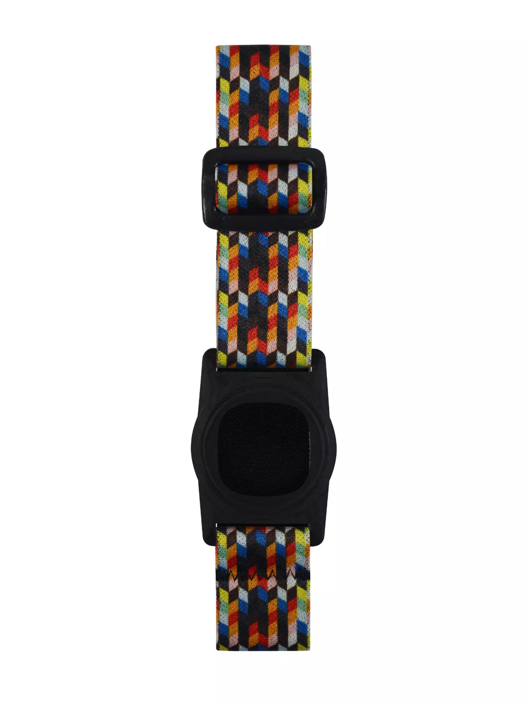 Simplera armband with colorful graphic design and adjustable strap.