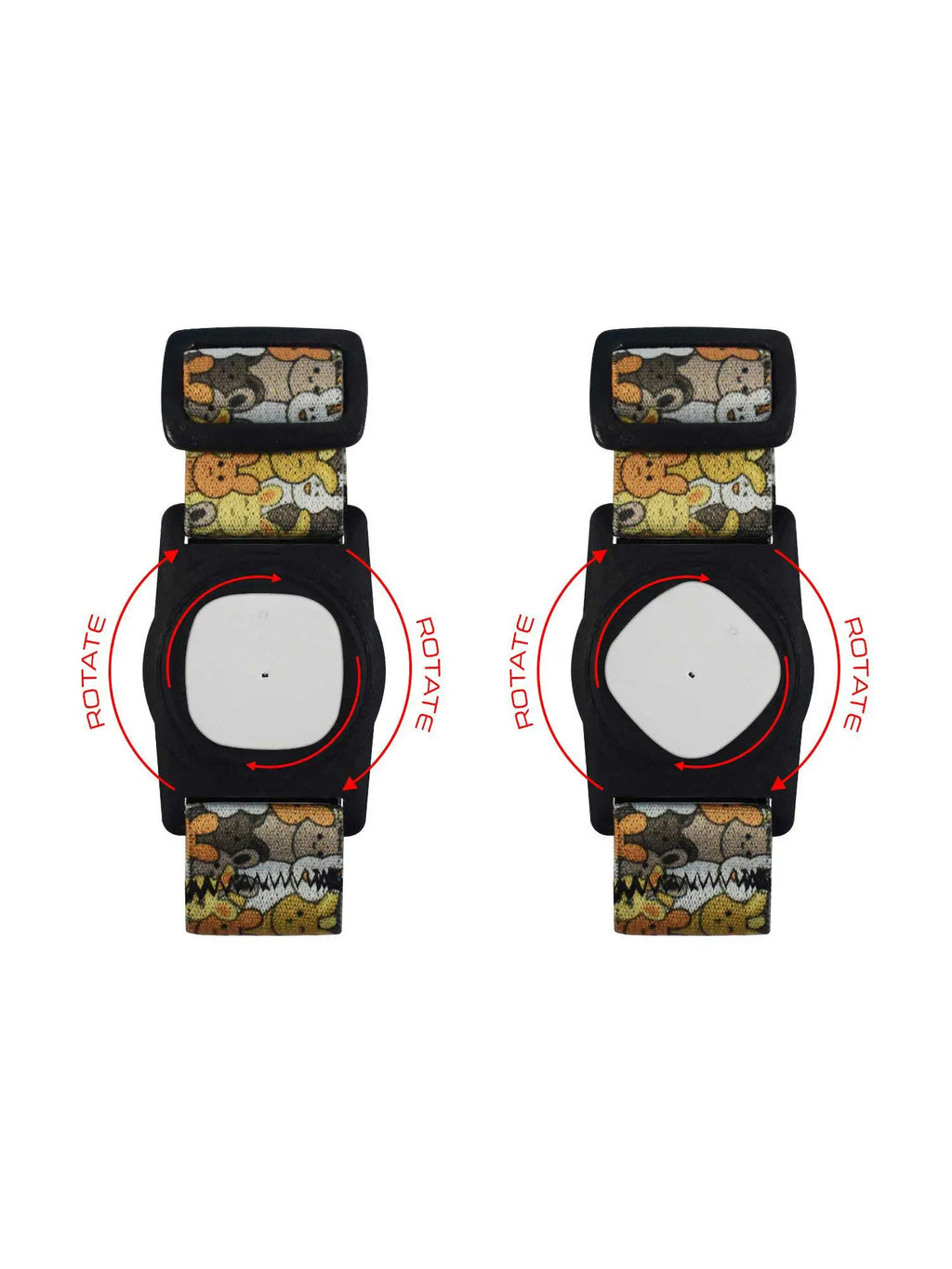 Brazalete infantil para Simplera Sync con clip giratorio, Dia-Style Kiddy Bunny Overload & Roar