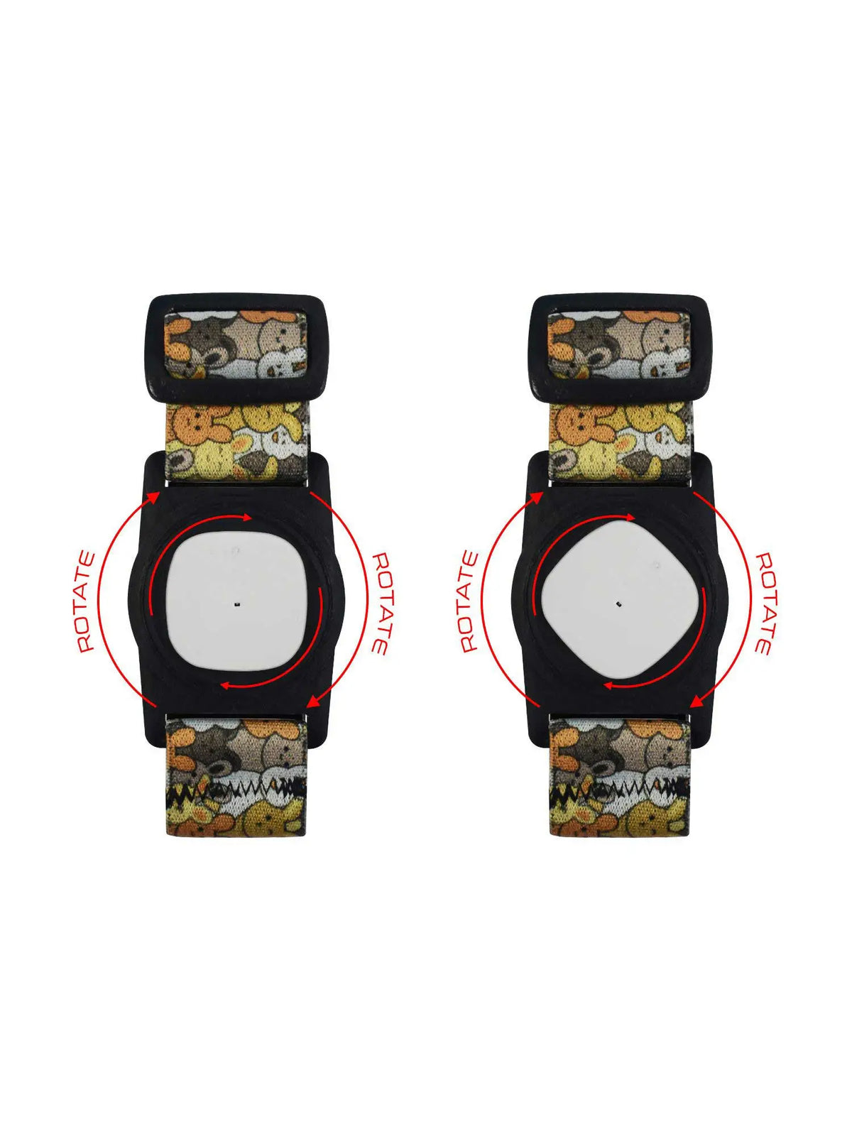 Brazalete infantil para Simplera Sync con clip giratorio, Dia-Style Kiddy Bunny Overload & Roar