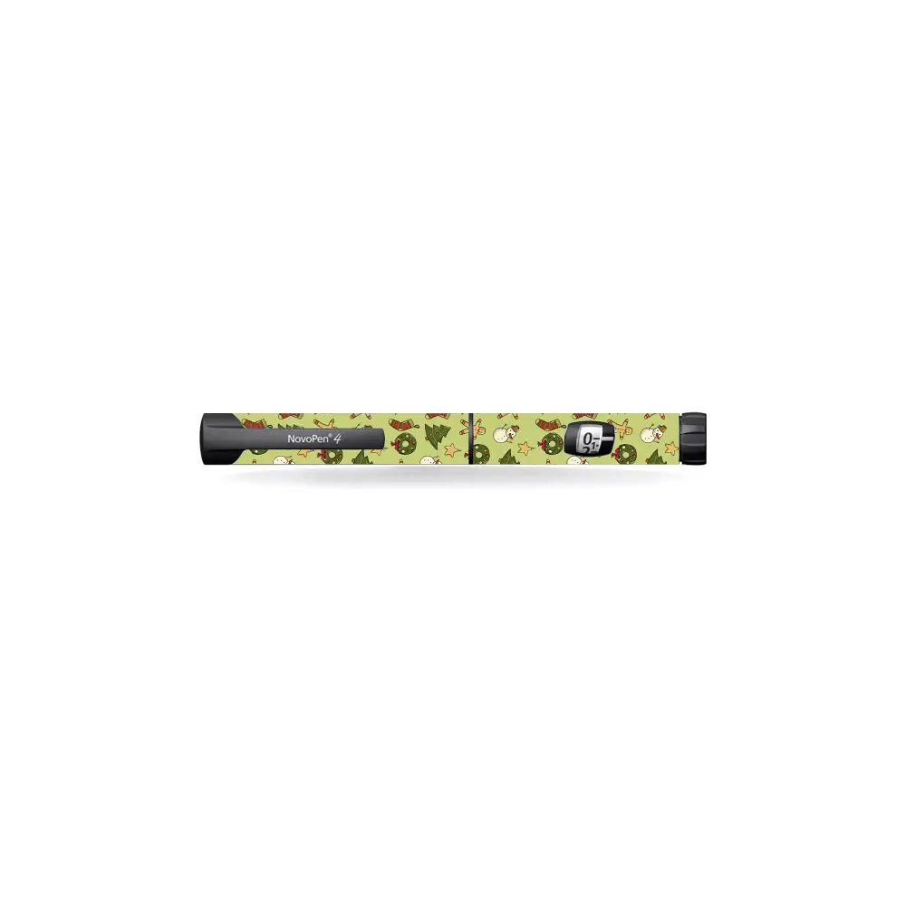 Avocado-patterned dog collar with buckle for Novopen Echo Stickers Christmas 2024