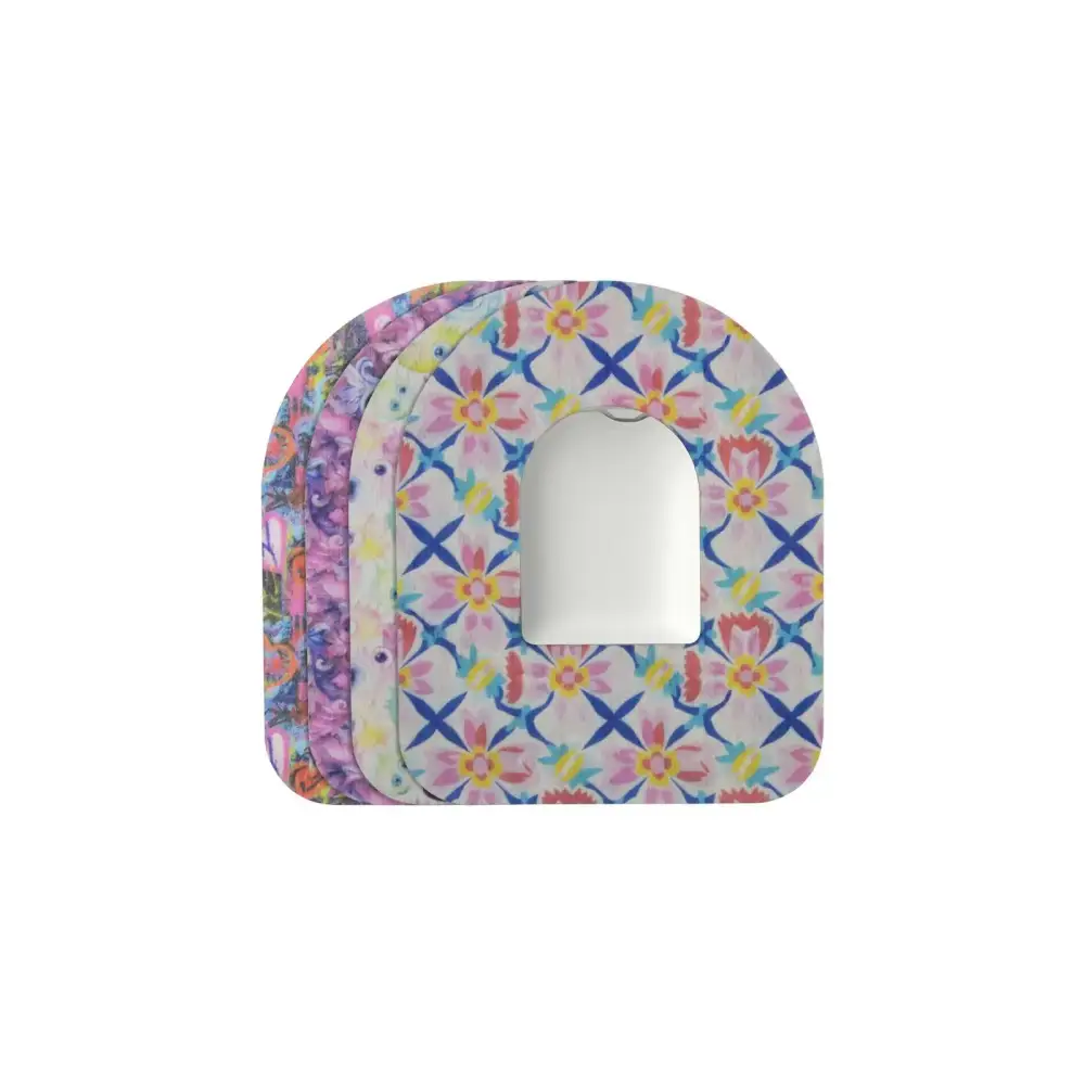 Parches adhesivos para pod Omnipod, serie Spring, 4 diseños apilados