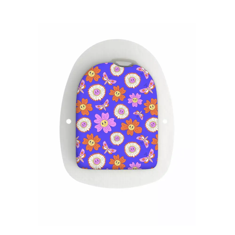 Colorful floral design Omnipod POD sticker, Spring Edition 2025.