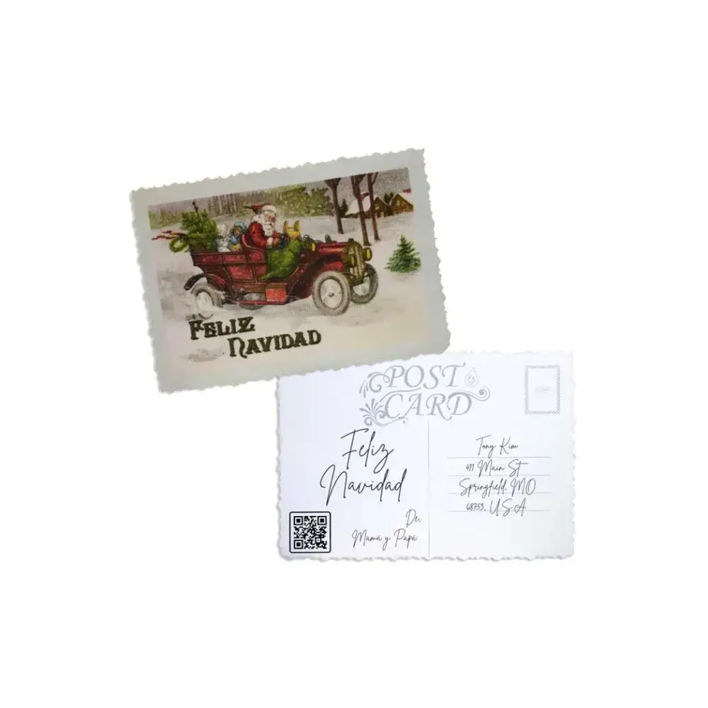 Elegant Christmas Postcard - Kaio-Cards