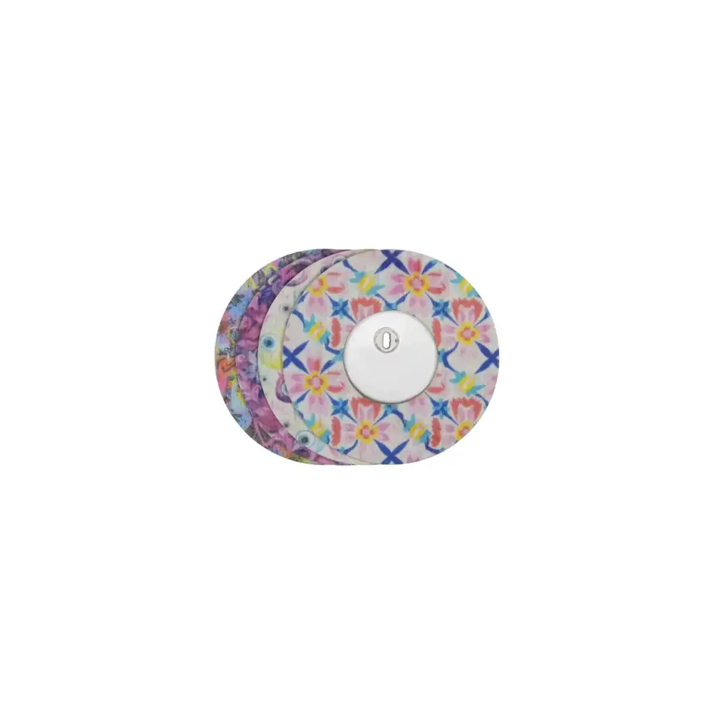Parches adhesivos para FreeStyle Libre 3, serie Spring, 4 diseños apilados