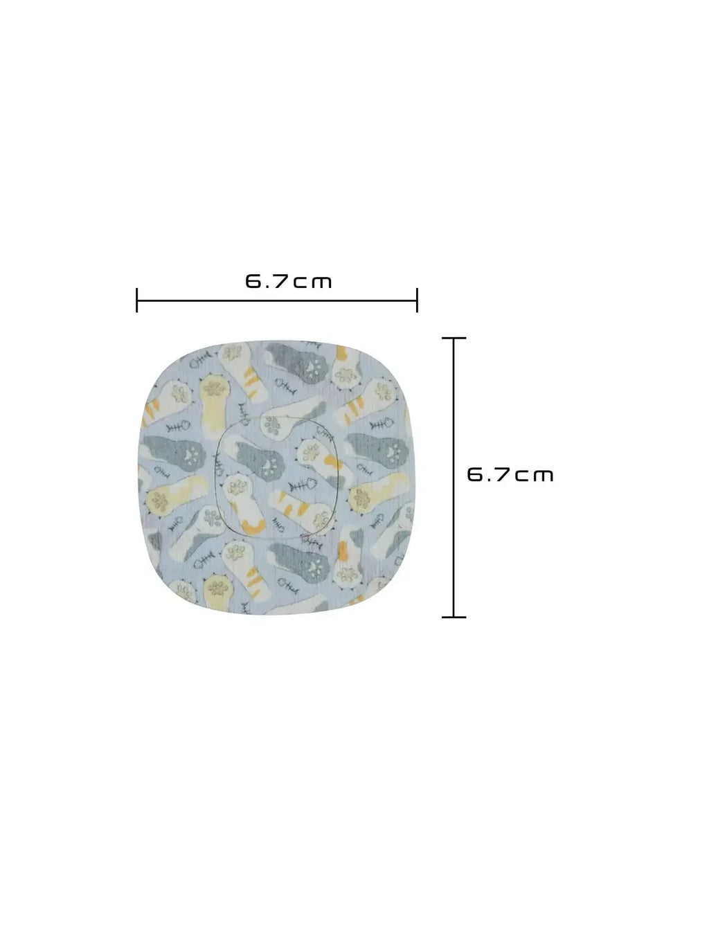 Parche adhesivo infantil para Simplera Sync, diseño de patitas de gato, medidas 6,7 x 6,7 cm