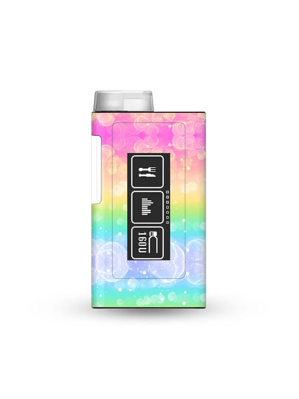 ypsopump mylife insulin pump sticker with rainbow bubbles design for fun and vibrant personalization of diabetes device