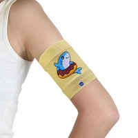Children's sensor protective armband with funny animal design for diabetes management.