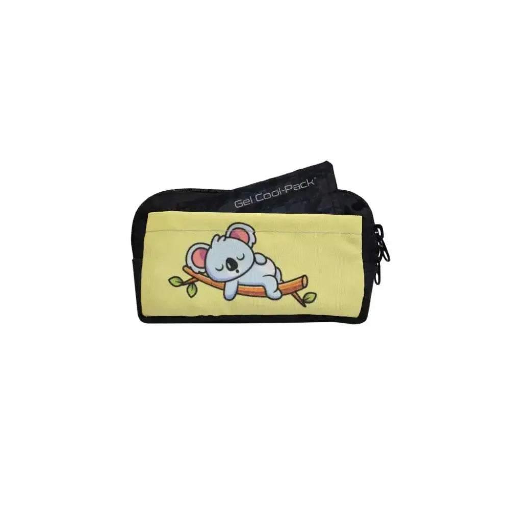 Horizontal Dia-Insulin Pump Case with a koala design, includes Dia-Cool pack, fits popular insulin pumps.